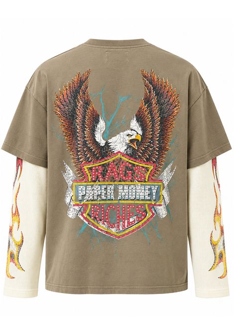 T-shirt con stampa PAPER MONEY | EAGLE RIDE LAYEREDTAUPE